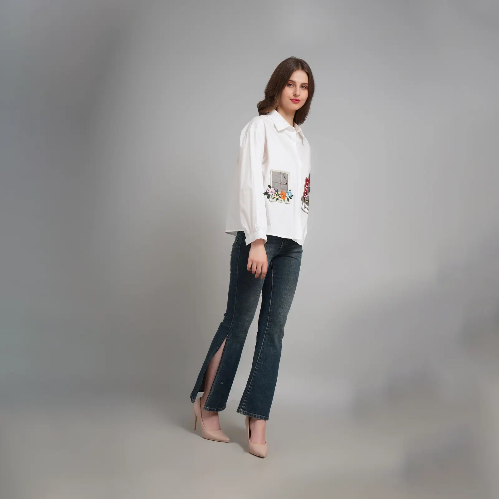 Graphic Patch White Shirt 3