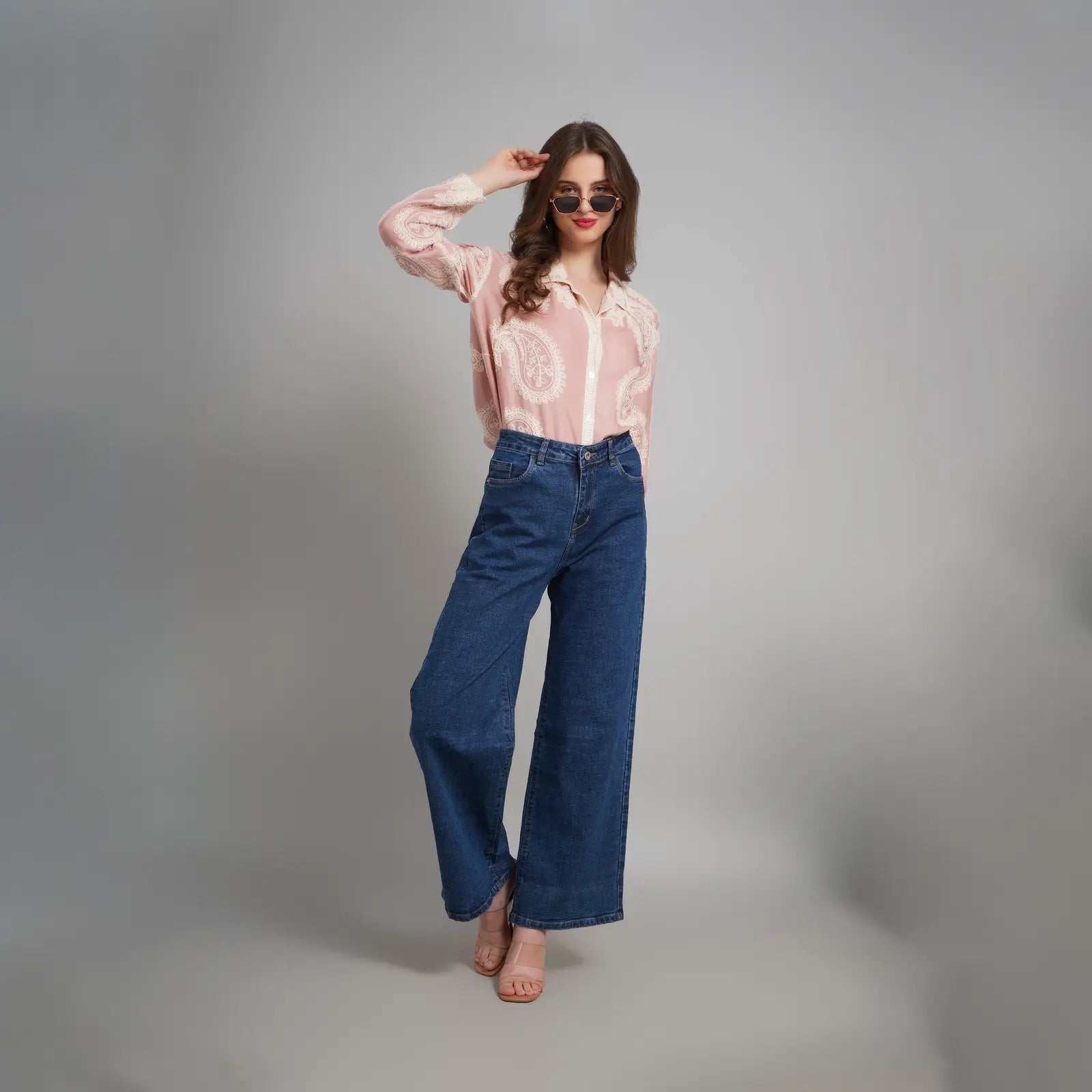 High-Waist Wide-Leg Jeans