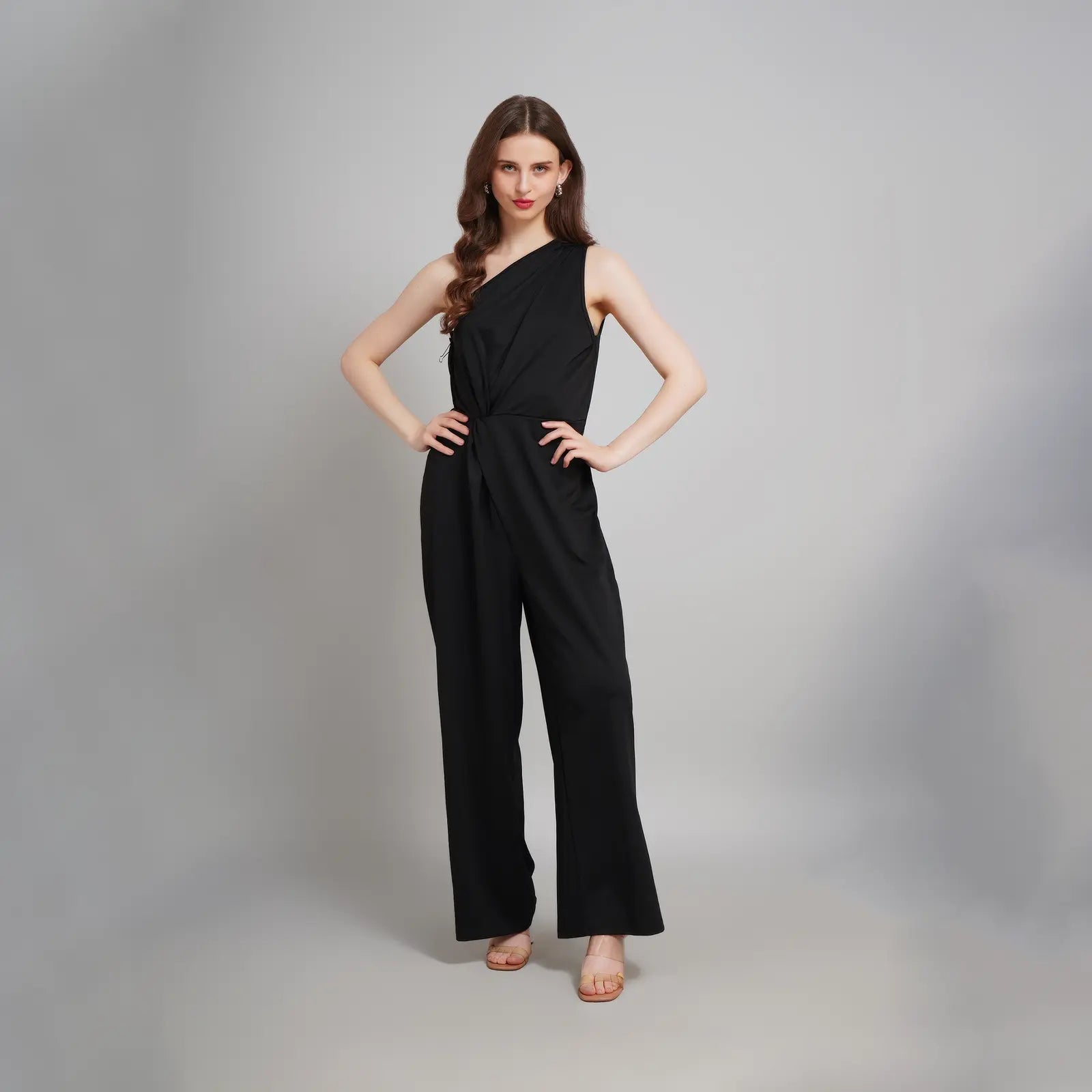 Black One-Shoulder Jumpsuit