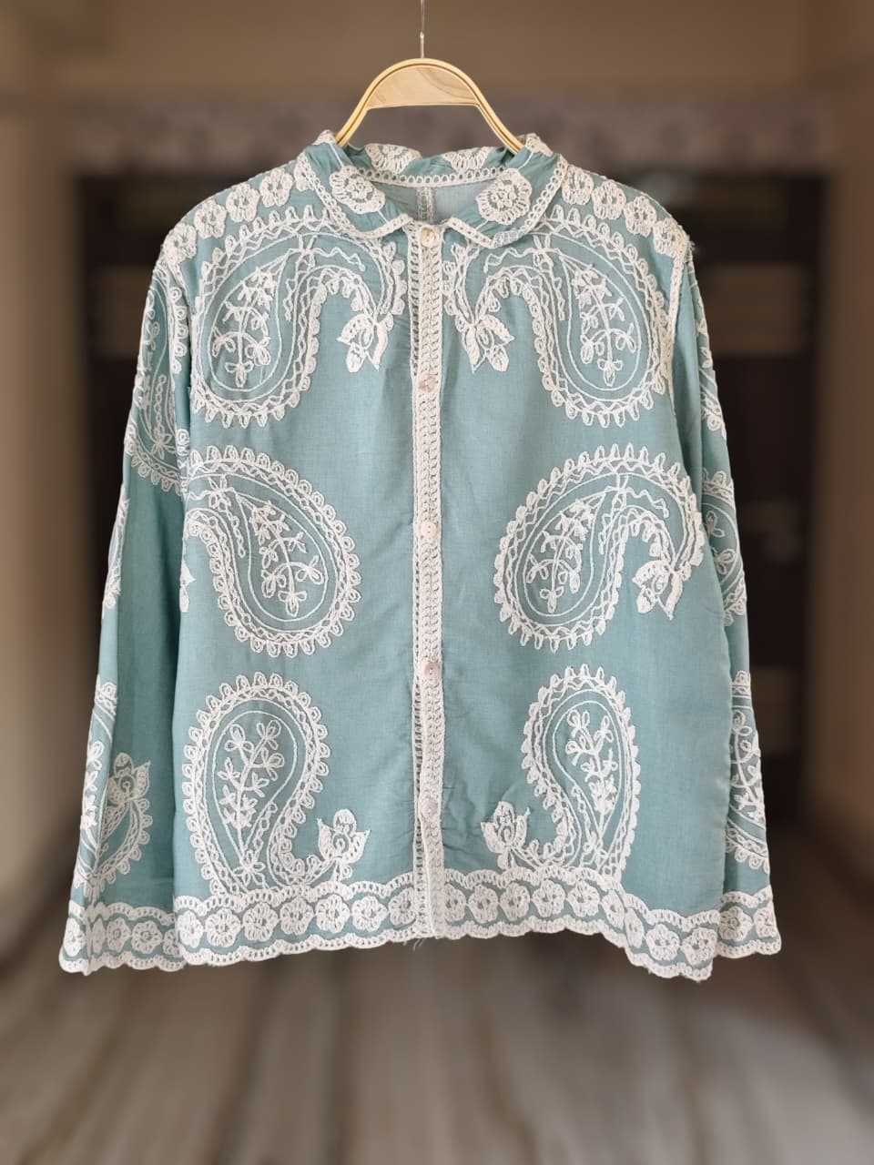 Women's Pink Paisley Sheer Shirt