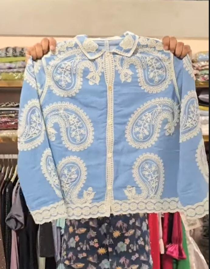 Women's Pink Paisley Sheer Shirt
