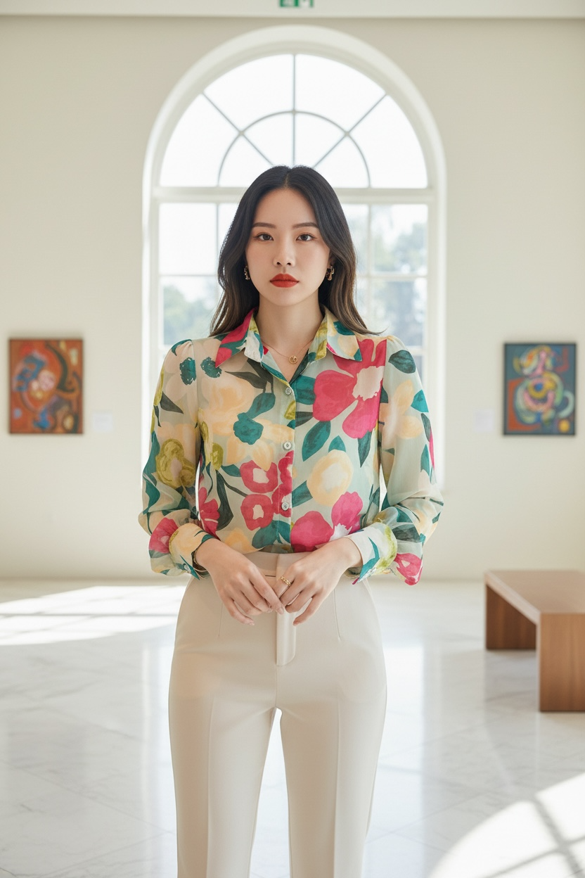 Soft Chiffon Printed Shirt