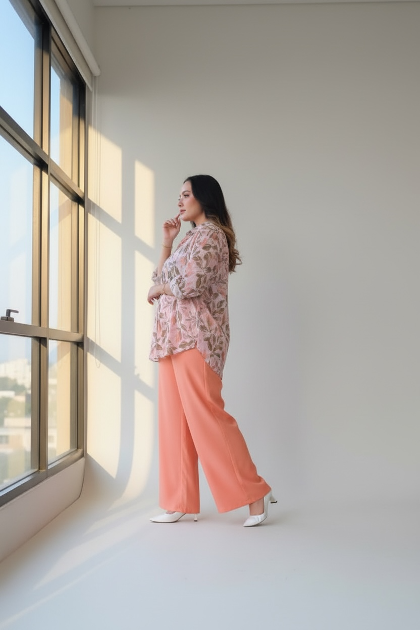 Cotton Co-ord Set for Women | Printed Shirt & Pants