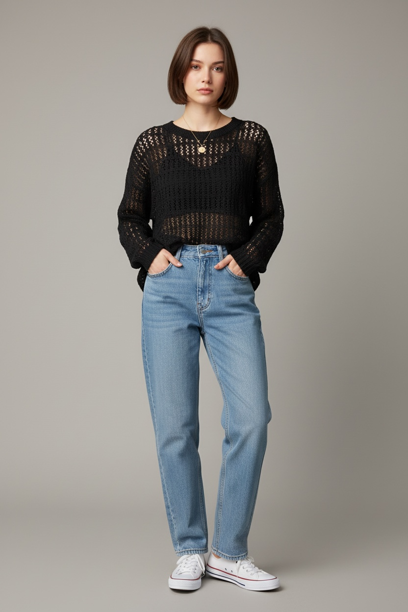 Sakura Crochet Top with Padded Inner – Women’s Crocia Fabric Summer Top