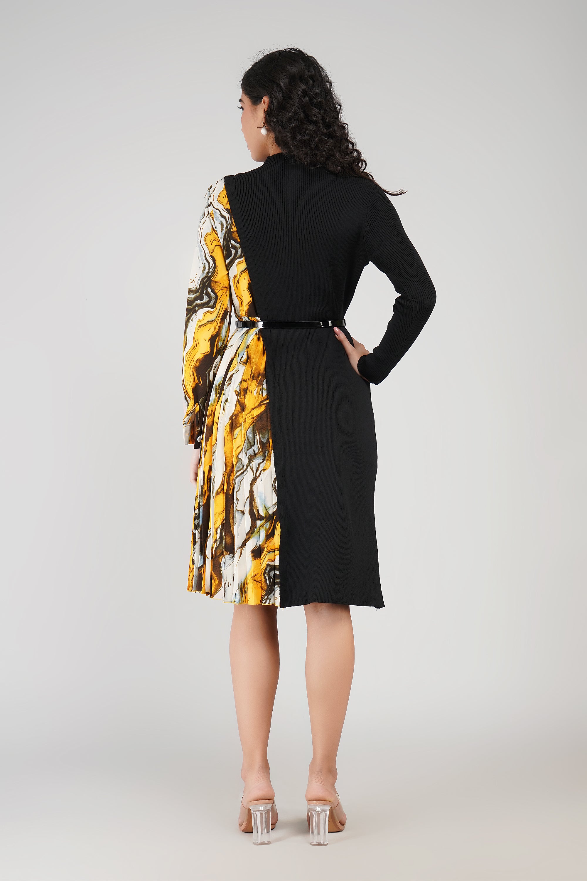 Silvia Luxury Marble Pint Dress